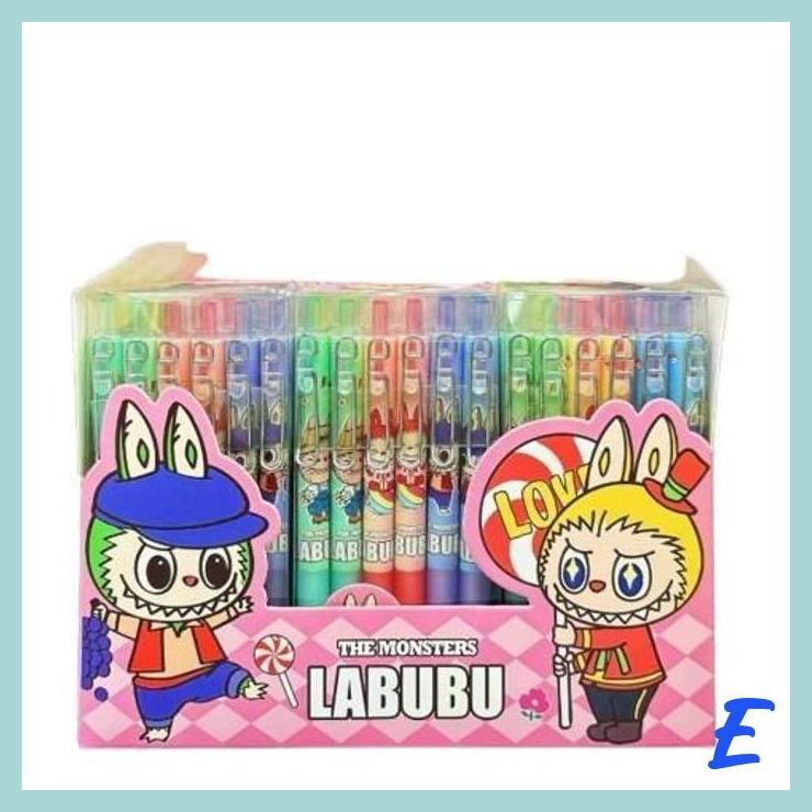 

| STV | J2 - 6PCS PULPEN GEL CETEK BESI LABUBU LUCU BOLPEN SET BOX 6PCS