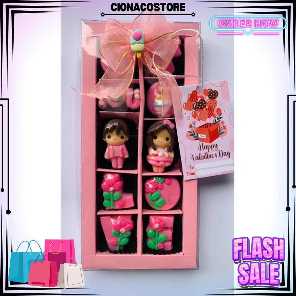 

(Ready) Hampers Kado Cokelat Karakter Valentine Isi 10 Pcs D Terlaris