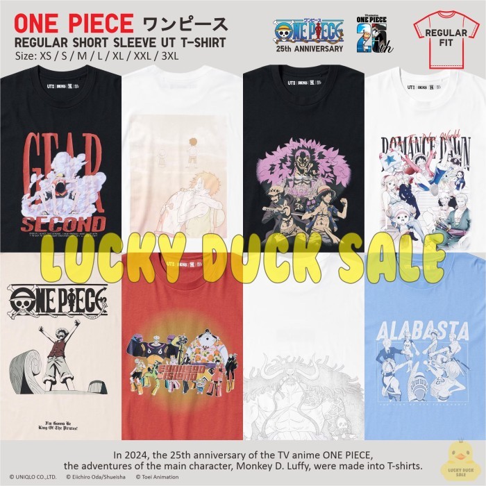 One Piece 25th Anniversary Baju Kaos Regular Anime UT Shirt UNIQLO UT One Piece