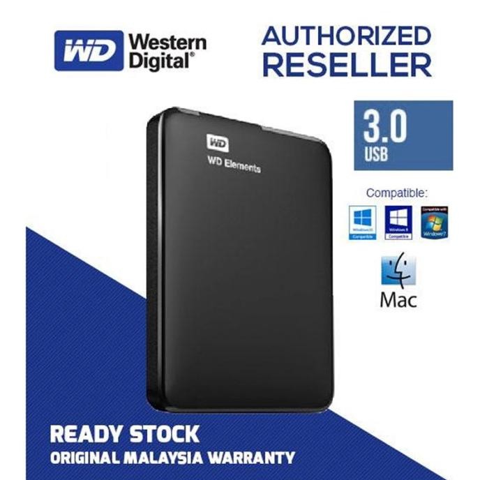 Hardisk Eksternal WD 1TB 2TB External Hard Drive Disk USB 3.0 Portable HDD Harddisk for Laptop Noteb
