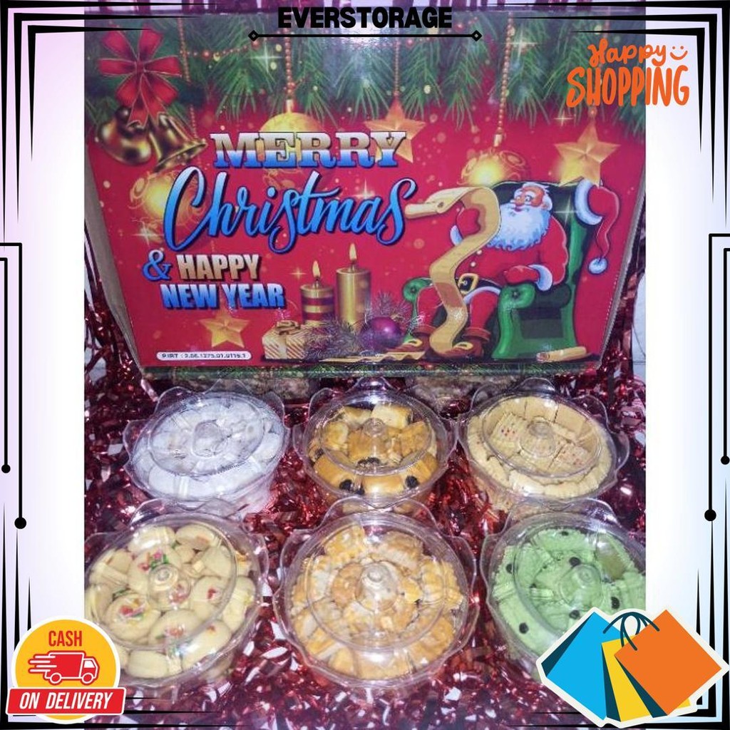 

Paket Kue Natal Dan Tahun Baru / Kue Merry Christmas Isi 6 D Promo Puncak