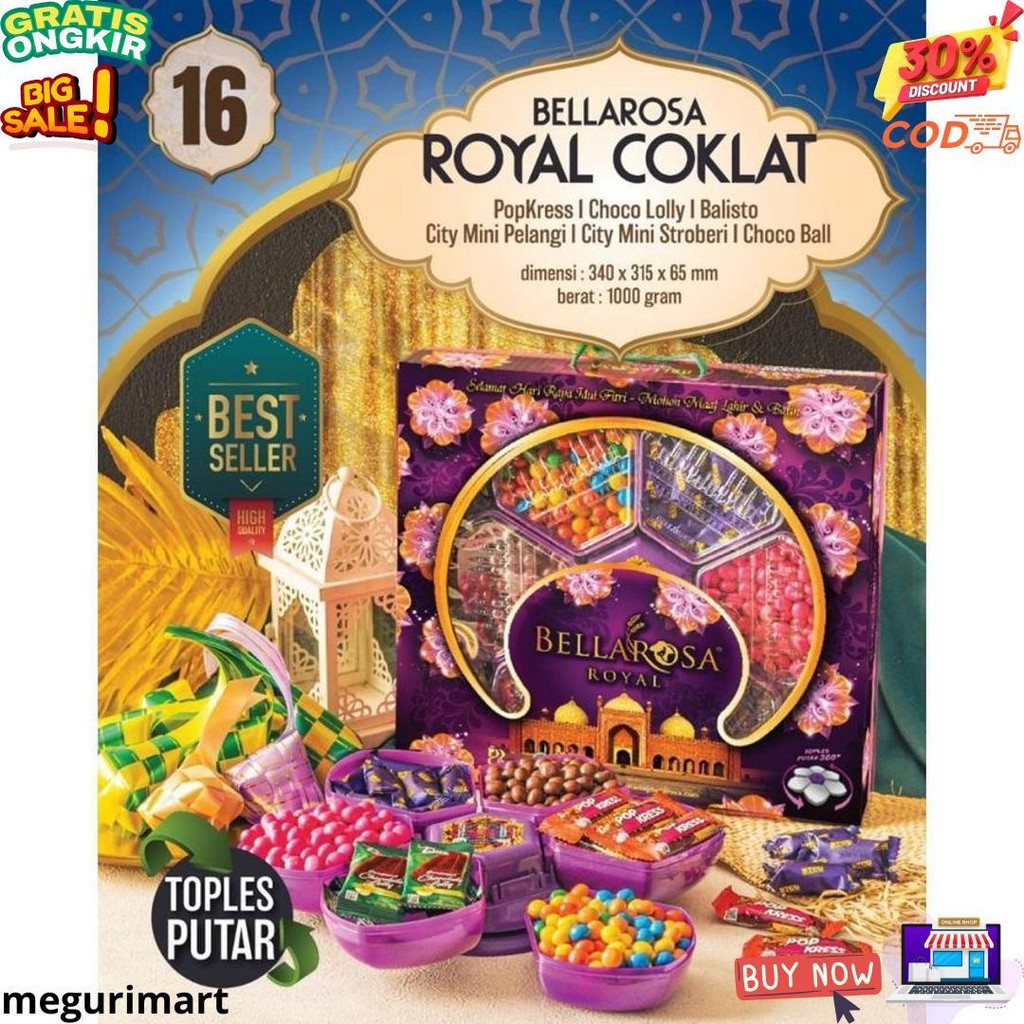 

Parsel Ramadhan Paket Royal Coklat Toples Putar Kue Kering Bellarosa D Promo 2.2