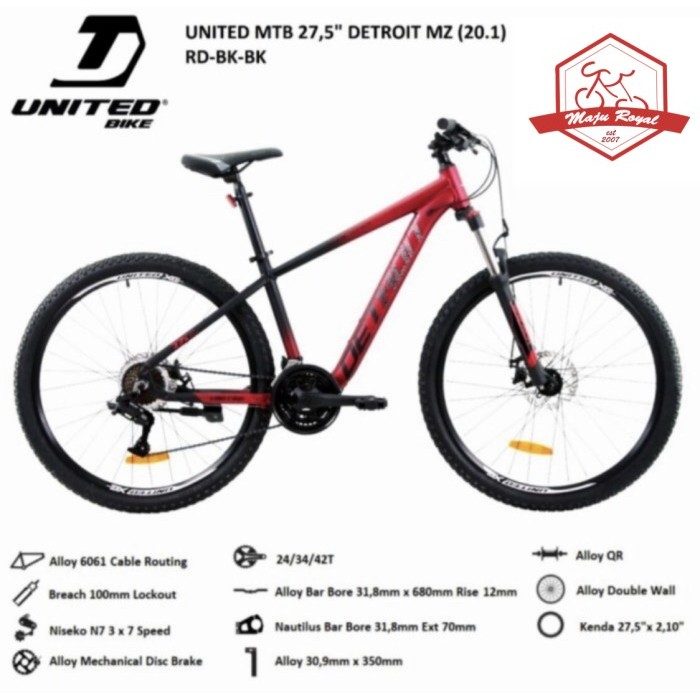 Mtb United Detroit MZ 21 Speed Disc brake 27.5 inch