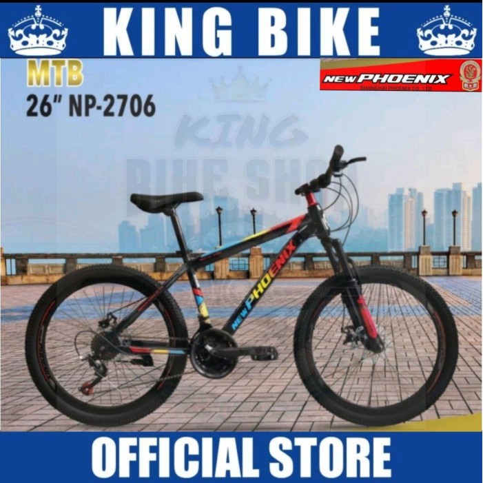 Sepeda Gunung MTB PHOENIX NP-2705 Uk. 24 & 26 Inch 21 Speed Rem Cakram