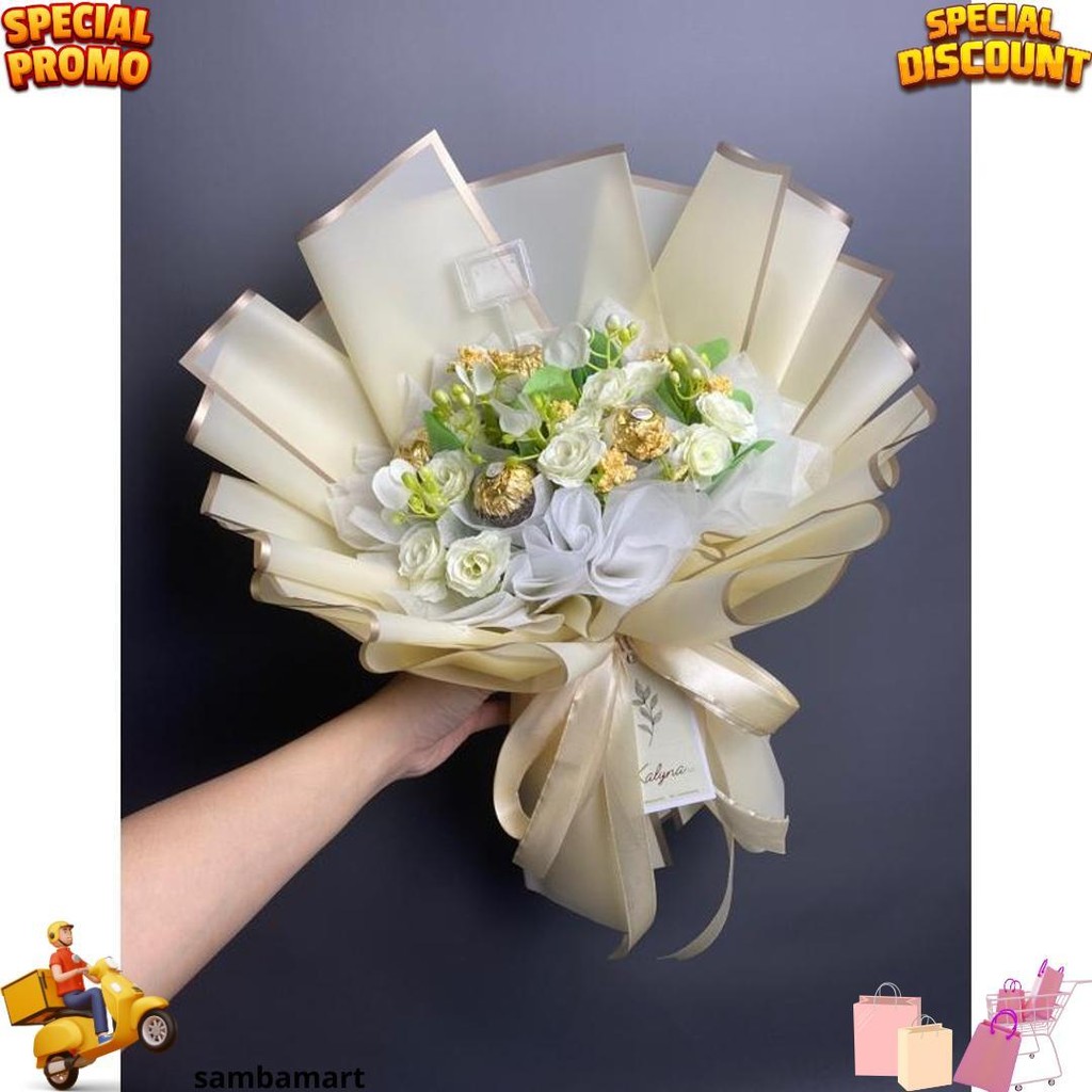 

Bouquet Coklat | Bouquet Ferrero | Buket Coklat | Bouquet Wisuda (Tidak Termasuk Boneka) D Promo 2.2