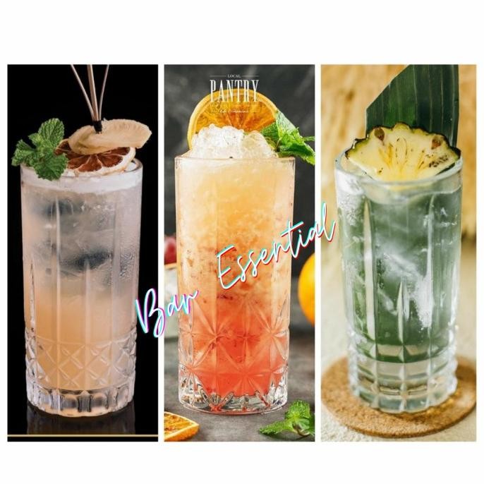 ~~~~~] Gelas minum kaca resto / gelas bar kekinian 350 ml / gelas crystal