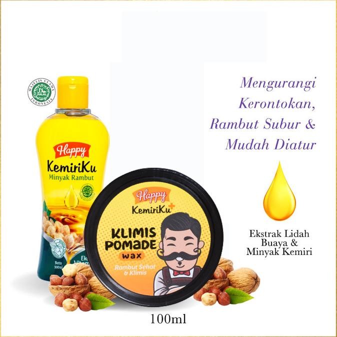 Sale [Paket Hemat] Kemiriku Minyak Rambut 100Ml & Pomade Klimis 80G