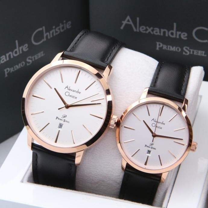 Sale Alexandre Christie Ac 1028 Rosegold Black Couple. Original