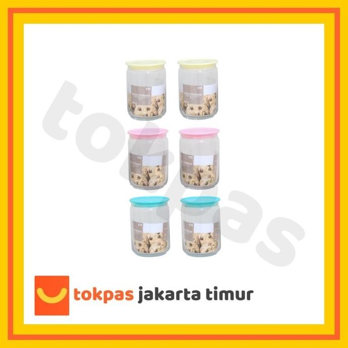 Toples Lebaran SET 6 pcs Toples Kaca Kedap Udara 760 ml Kyoto A DLX