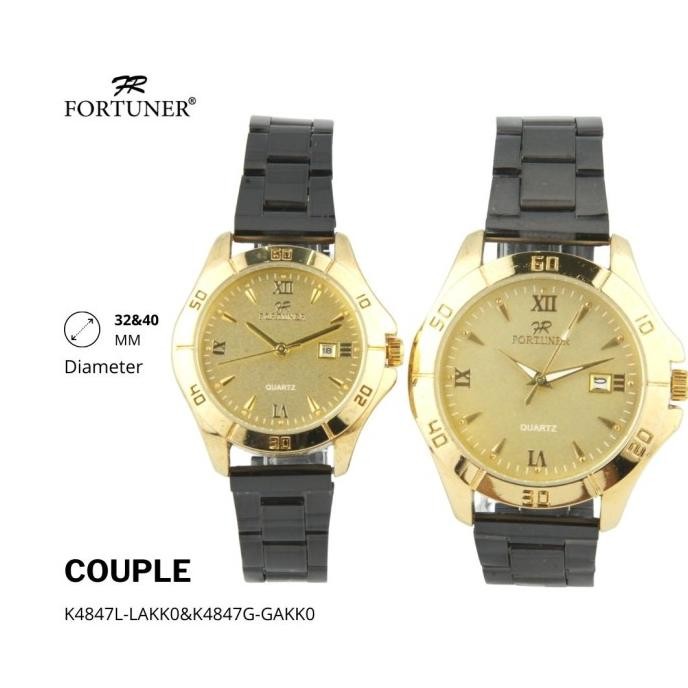 Sale Fortuner Jam Tangan Couple Analog Water Resistant Lauren