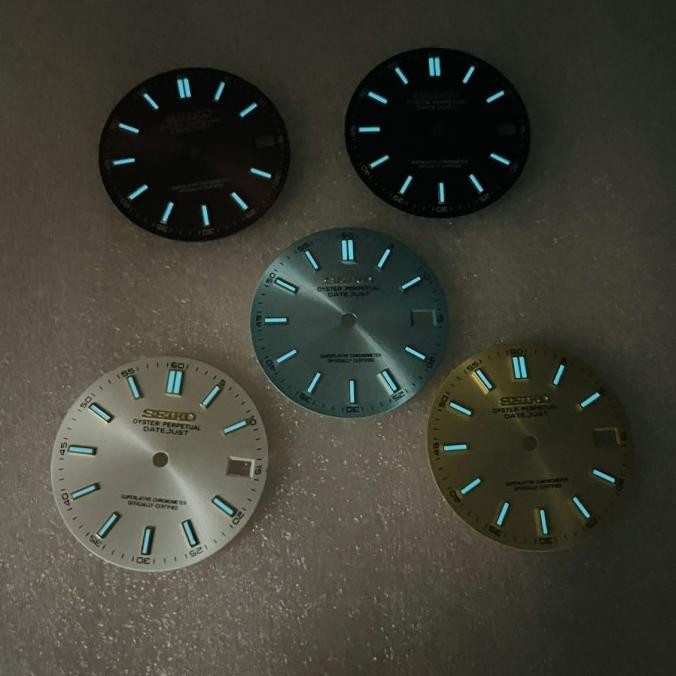 Sale Seiko Mod Blue Lume Oyster Perpetual Datejust Dial 28.5Mm Nh35