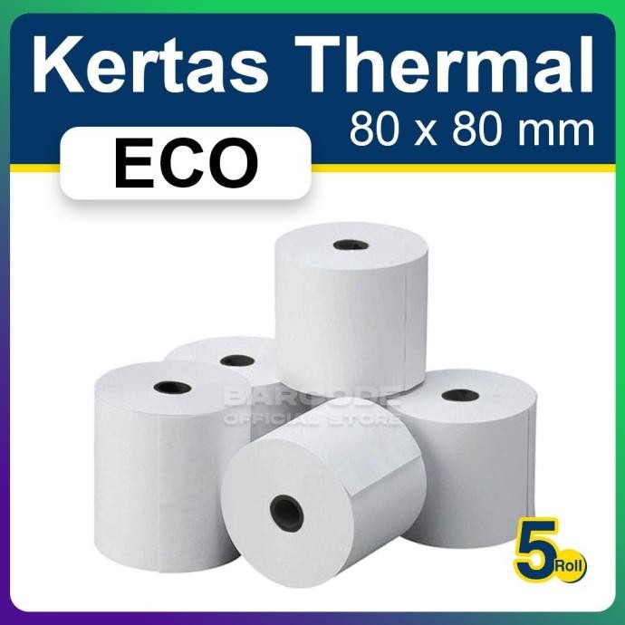 

1 Slop Kertas Thermal 80x80 / 80 x 80 mm Struk Kasir Termal 80x80mm