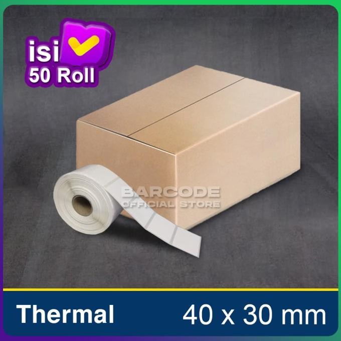 

1 DUS Label Thermal 40 x 30 mm 1 Line (Stiker Barcode 40x30 mm)