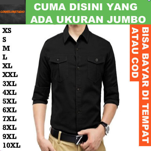 5XL 4XL 3XL XXL XL L M S XS 10XL 9XL 8XL 7XL 6XL Shirt Kemeja Pria Hem Cowok Polos Long Shirt Basic 