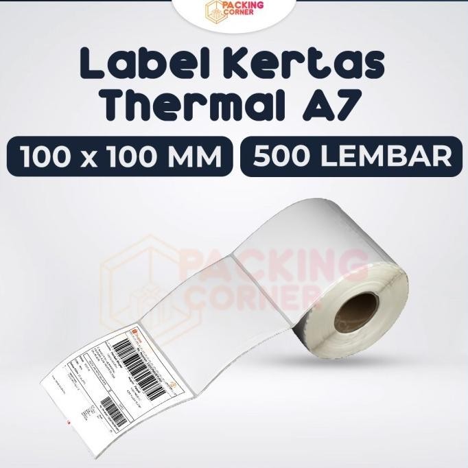 

Kertas Stiker Label RESI Thermal Termal Print 100x100 mm Roll Isi 500