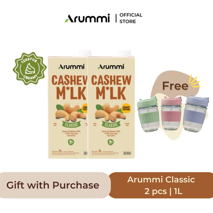 

Buy 2 Arummi Cashew Milk Original Classic - Non Dairy 1L FREE EXCLUSIVE MUG