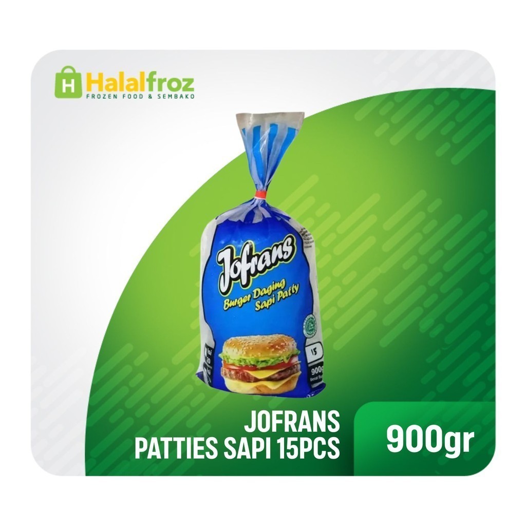 

Beef Burger Patties Daging Sapi Jofrans 15pcs 900gram New FormulaGosend Ready, Paling murah, Terlaris