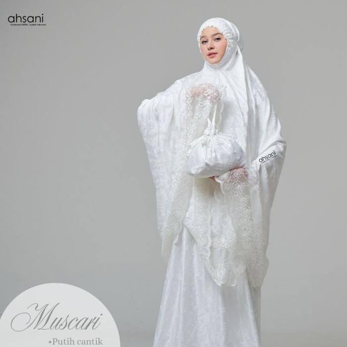 Mukena Ahsani Stb01 Rukuh Dewasa Putih Sutra Bordir Ori Renda Mewah #Gratisongkir #Sale #Discount