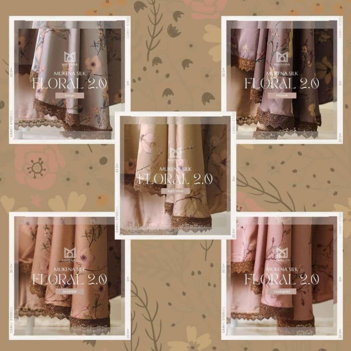 Mukena Silk Floral Maisara Premium #Gratisongkir #Sale #Discount