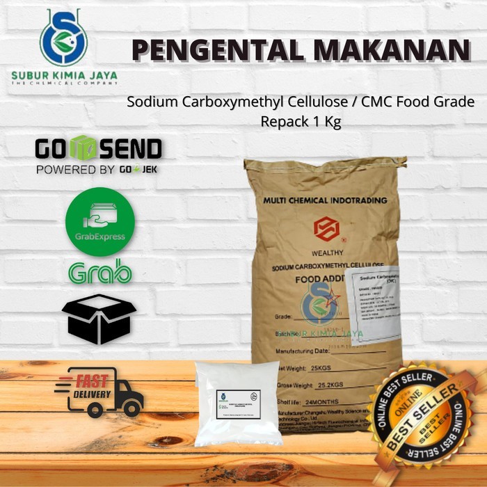 

CMC / CarboxyMethyl Cellulose / Pengental Makanan ( FOOD GRADE ) 1 KG