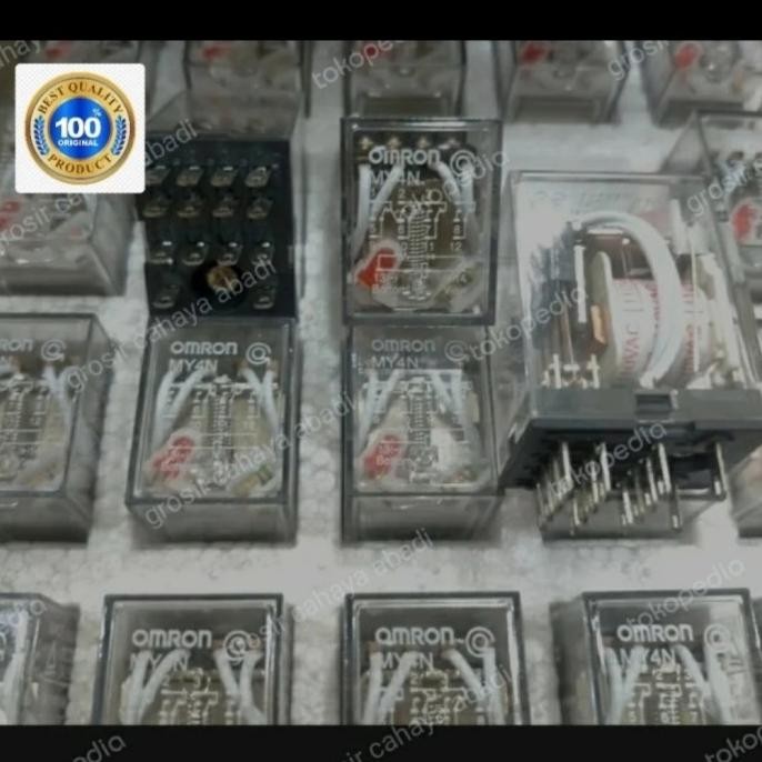 Promo relay my4/my4n 110vac original 14kaki/relay 110vac/relay my4n COD