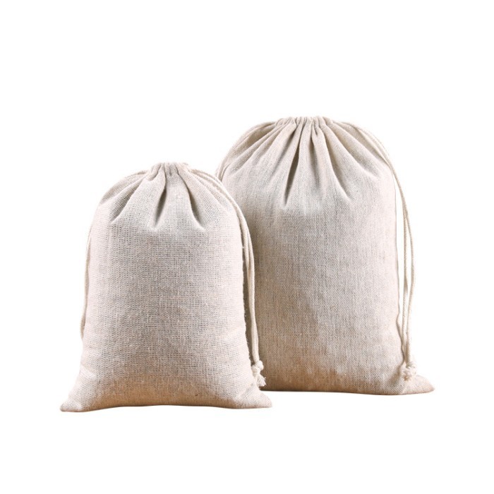 Pouch Serut Serbaguna/Souvenir/Bungkus Souvenir Bahan Burlap/Kain Goni