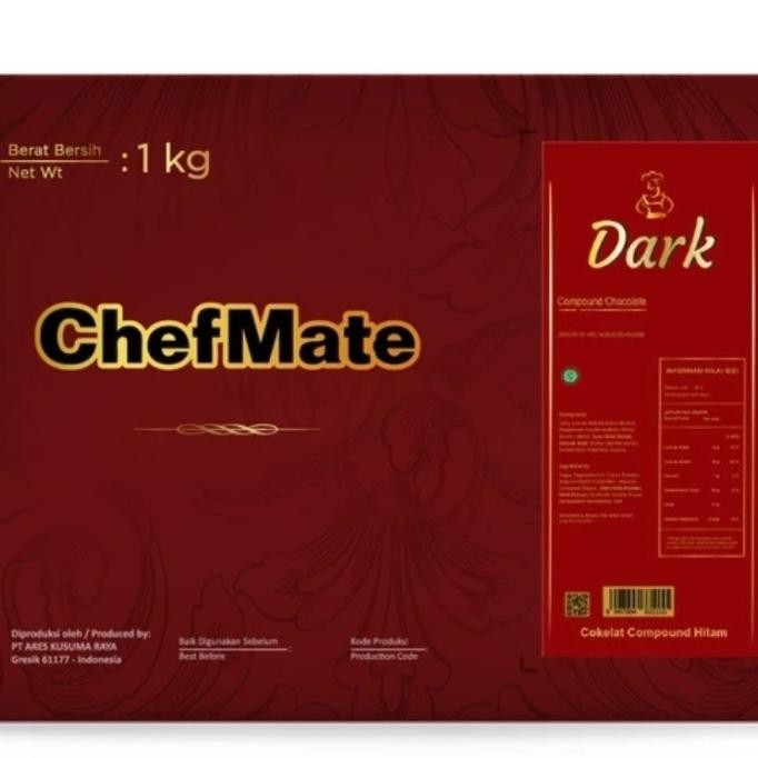 

JM23 CHEFMATE Dark Compound Chocolate 1kg Coklat Blok Batang Premium