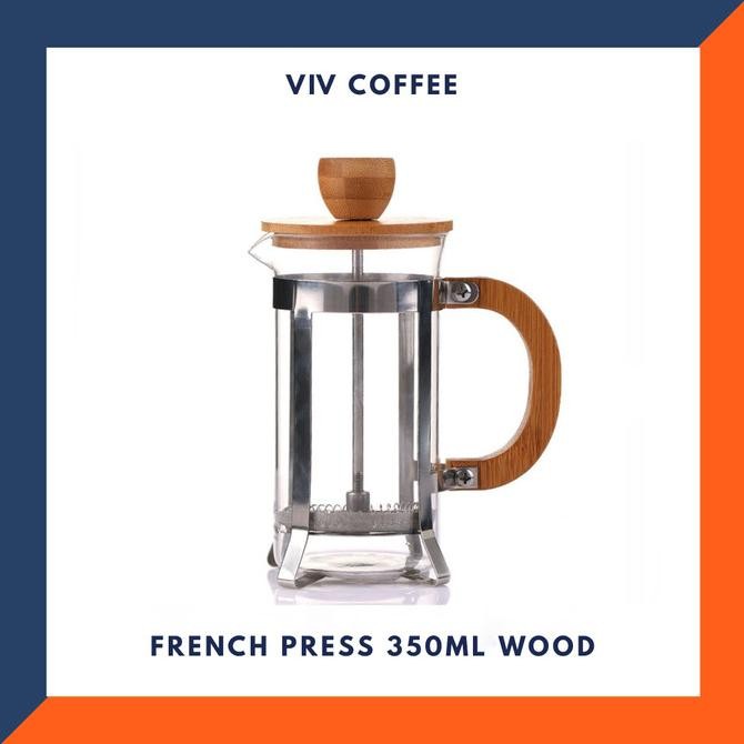 FRENCH PRESS 350ML COFFEE PRESS WOOD
