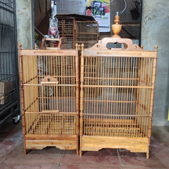 Sangkar Burung Kenari,Blacktroot,Mozambik,Ciblek,Dll Kayu Jatipernisan
