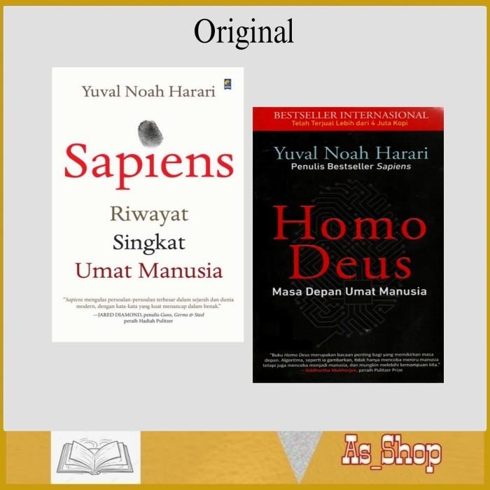 

######### PAKET 2 BUKU SAPIENS & HOMO DEUS YUVAL NOAH HARARI