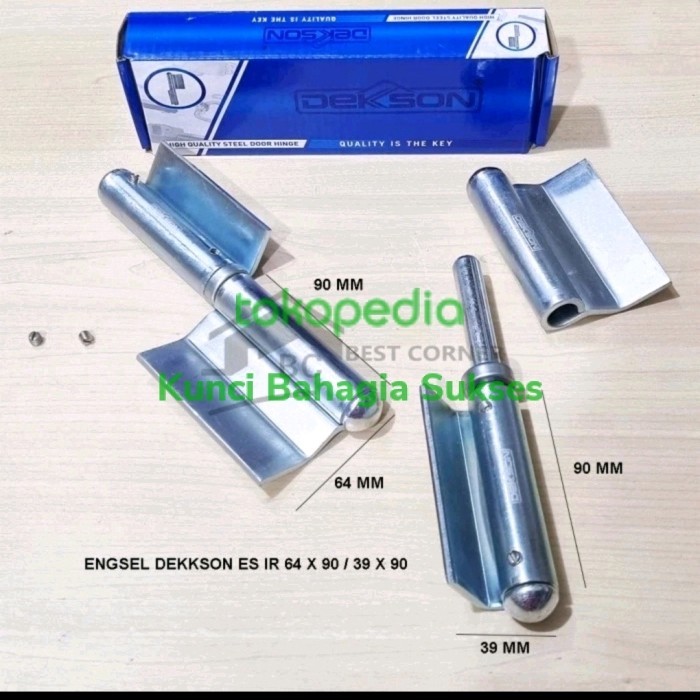 Terlaris ENGSEL PINTU BESI DEKSON ES IR 64x90 - 39x90 GALVANIS/ENGSEL BUBUT DKS SALE