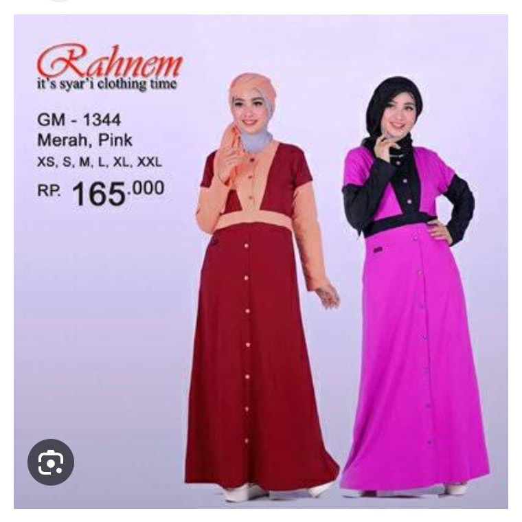 Miliki Segera {Rahnem Rauna Promo} Gamis Rahnem Rauna Murah Untuk Ngaji & Sehari Hari Merah Ungu