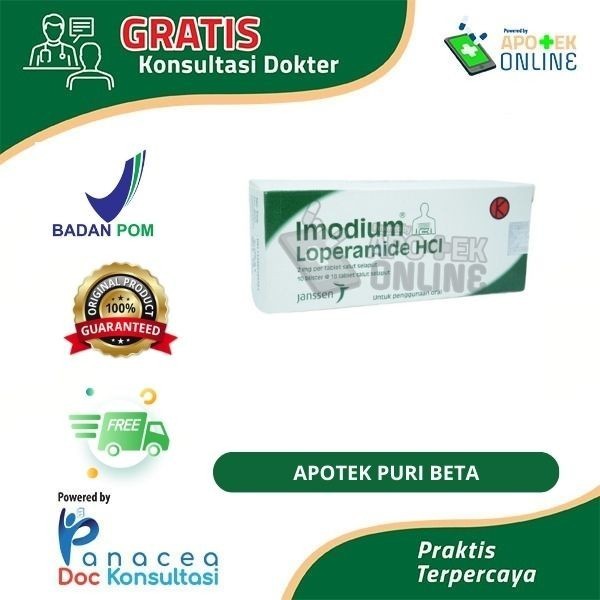 Terbaru IMODIUM 2MG 1 BOX ISI 10 STRIP/LOPERAMIDE/OBAT DIARE