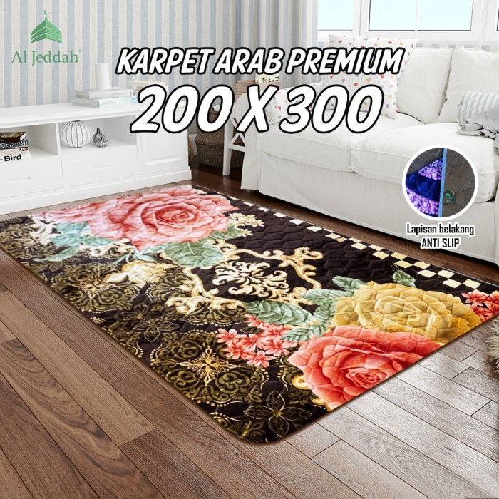 Karpet Lantai 190X280 Anti Slip Busa Premium Quilting Tebal Empuk