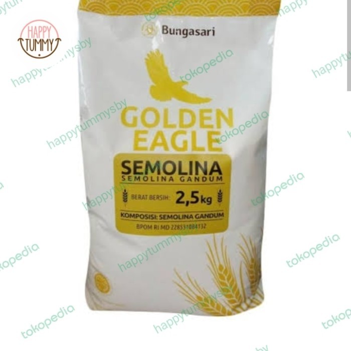

semolina 2.5kg kemasan original golden eagle