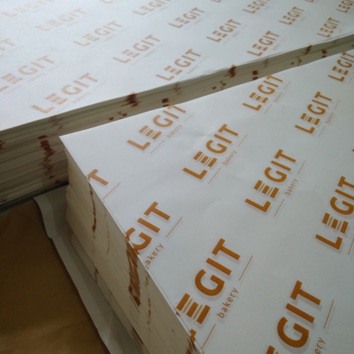

Custom Order Greaseproof Paper / Cetak Kertas Greasproof Custom