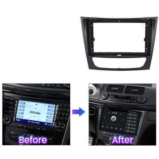 Frame headunit 2din 9 inch mercedes benz e-class W211 E200 E220 2002