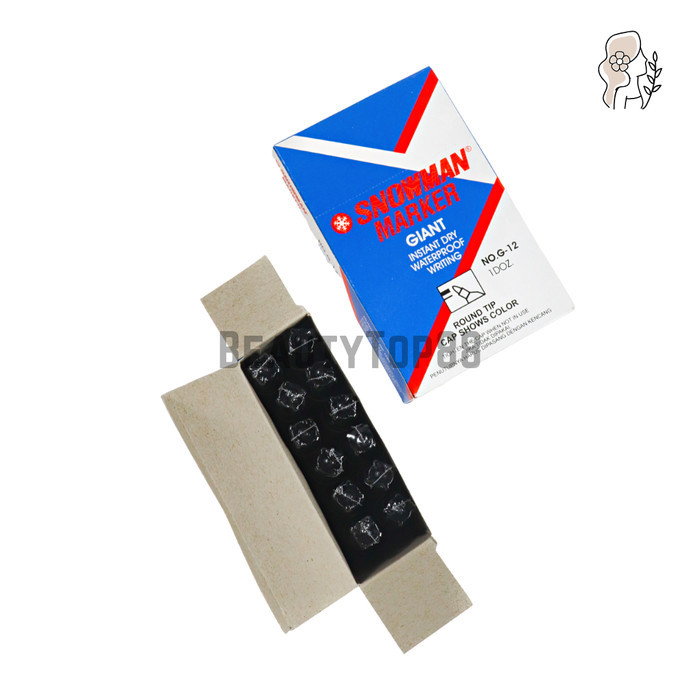 

[Per Pcs] Snowman Permanent Marker G-12 / Spidol Permanen Ecer Satuan