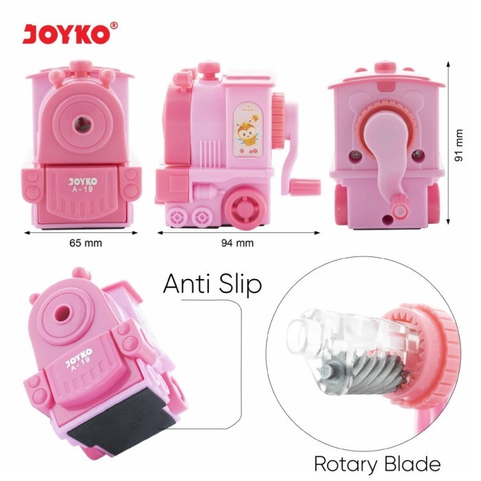 

Sharpener Rautan Joyko A-19 / Serutan Putar Anak / Serutan Pensil A19 Karakter Loco