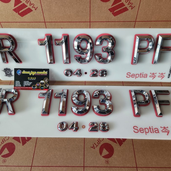 

Timbul Segi 5 1Pcs Chrome Hitam