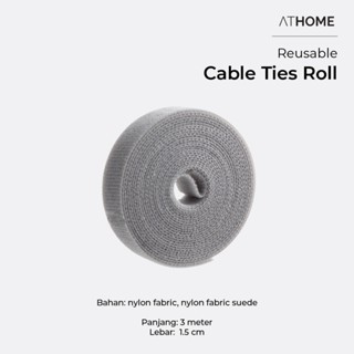 

Athome Cable Ties Roll 3M / Kabel Strap Organizer Grey Abu 3 Meter