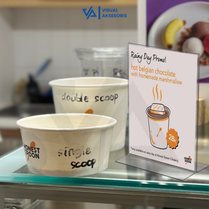 

Tempat Brosur Akrilik A5 1,5Mm Portrait 2 Sisi / Tent Holder / Tent Card Stand Acrylic