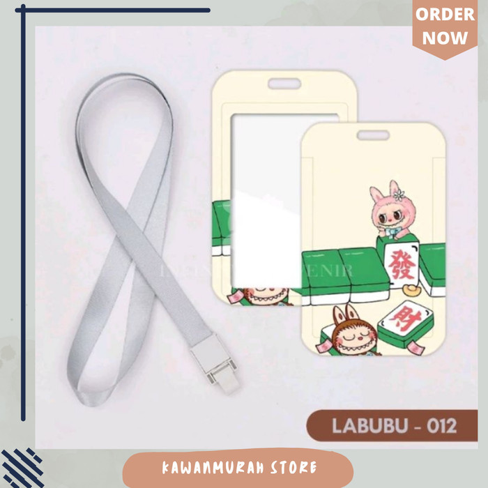 

Lanyard Id Card Holder Motif Labubu Lucu / Nametag Holder Motif Labubu