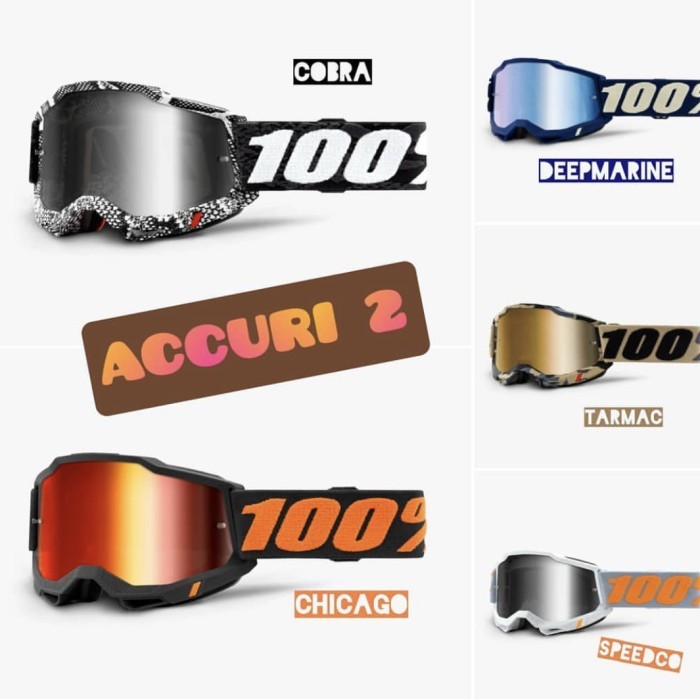Barang T3rbaik- GOGGLE 100% ACCURI . GOGGLE ACCURI ORIGINAL. KACAMATA OFFROAD