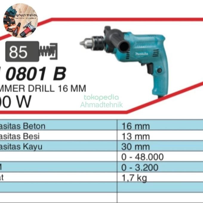 Mesin Bor Maktec 13 Mm Mt 80 B Bor Impact Drill Beton