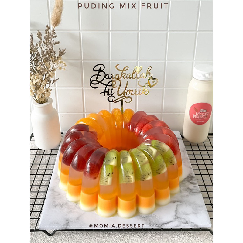 

Puding mix fruit size large 24cm cocok untuk hampers