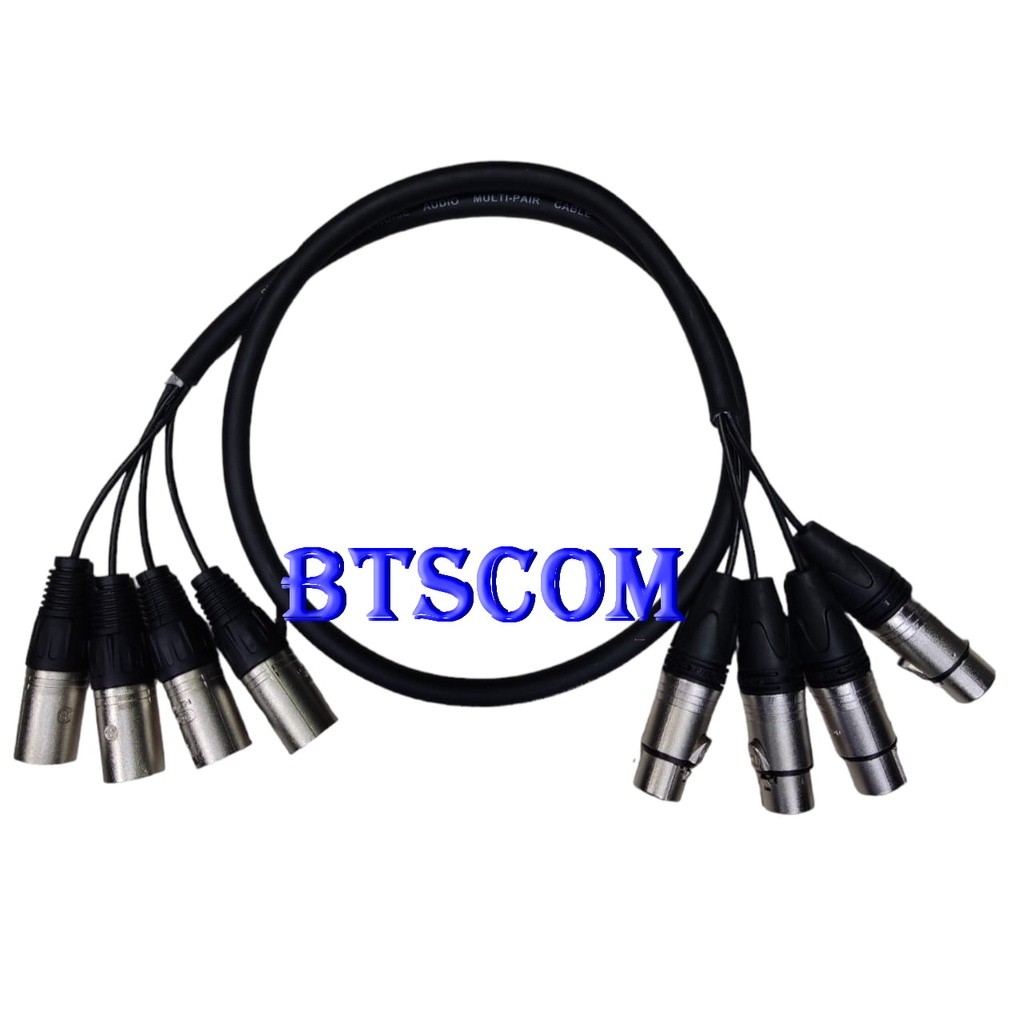 SNAKE KABEL 4 CHANNEL INPUT OUTPUT KABEL XLR FAMALE TO MALE 4 CHANNEL KABEL ISI 4 CANON