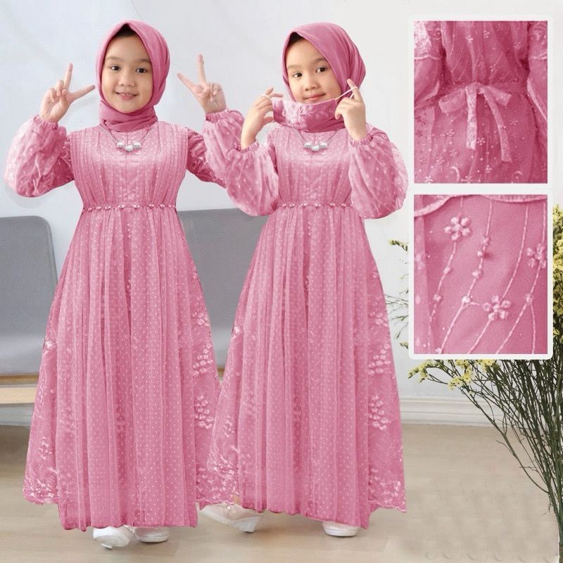Umur 11 12 Tahun Baju Muslim Anak Terbaru2025 Amak Ghamis Bajugamis Gamis Cod Kids Gamis Kid Murah B