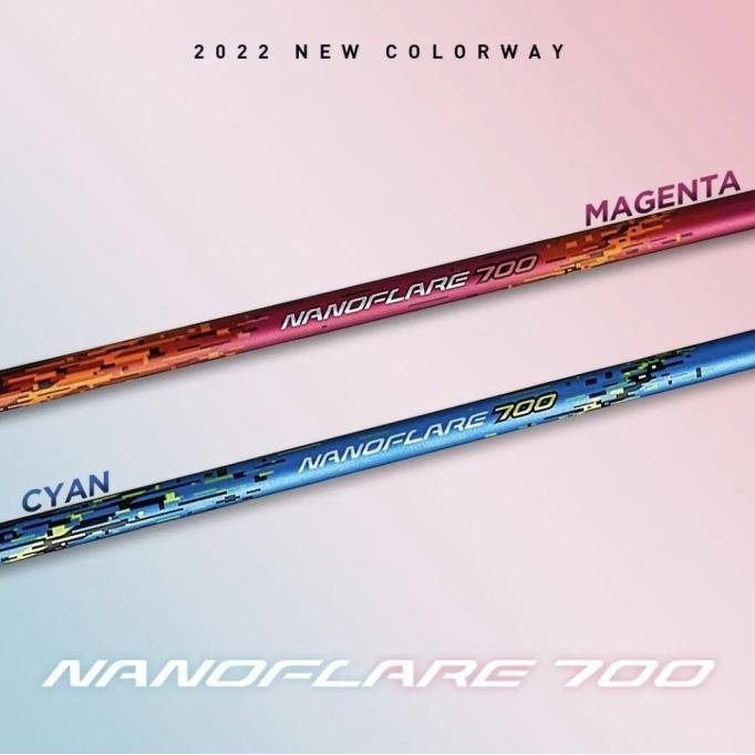 Miliki New Colour Raket Badminton Yonex Nanoflare 700 Magenta / Cyan + Senar