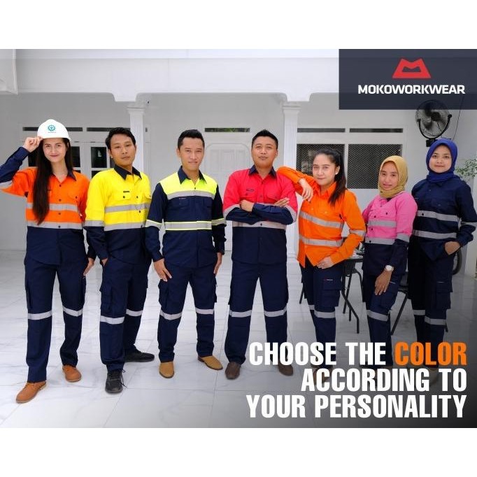 WEARPACK SAFETY MOKOWORKWEAR / BAJU SAFETY / PAKAIAN PROYEK / TAMBANG